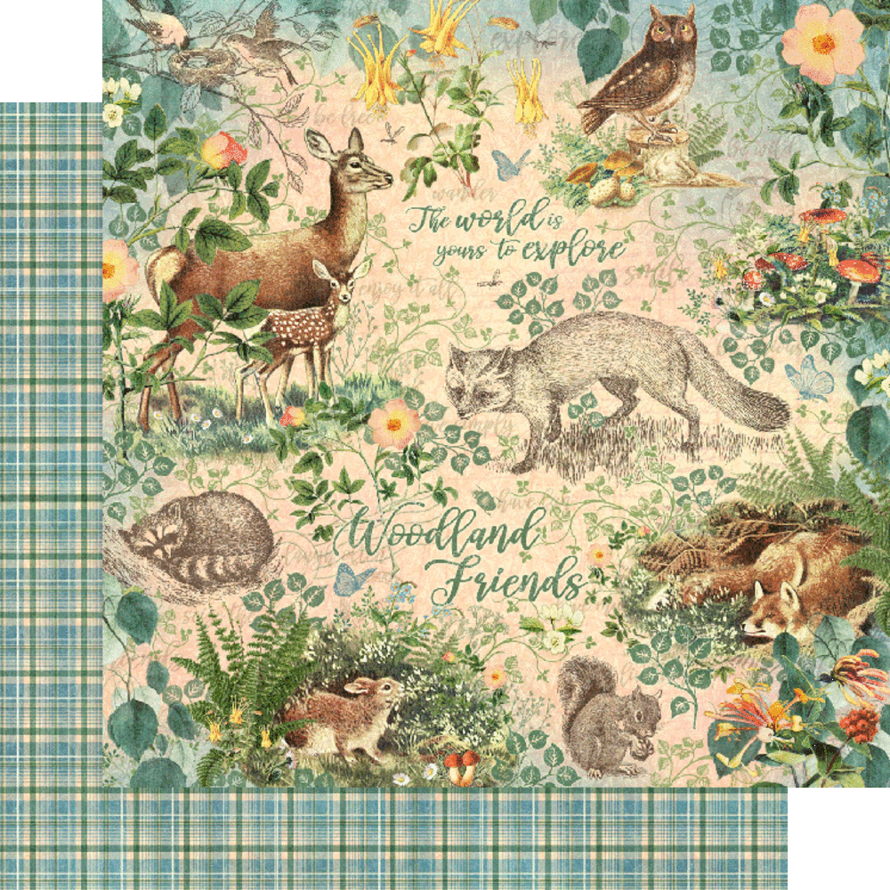 Graphic 45 Woodland Friends 8x8 Pad (4502134) (OUTLET)