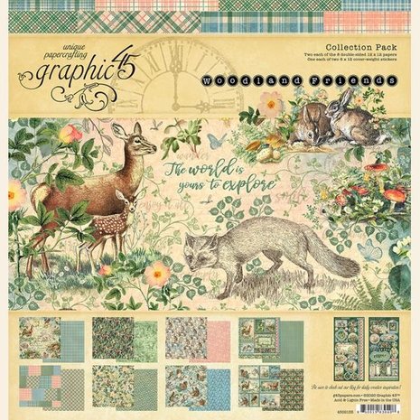 Graphic 45 Woodland Friends 12x12 Collection Pack (4502135) (OUTLET)