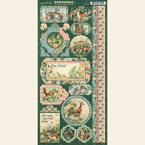 Graphic 45 Woodland Friends Stickers (4502138) (OUTLET)