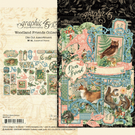 Graphic 45 Woodland Friends Die-cut Assortment (4502140) (OUTLET)