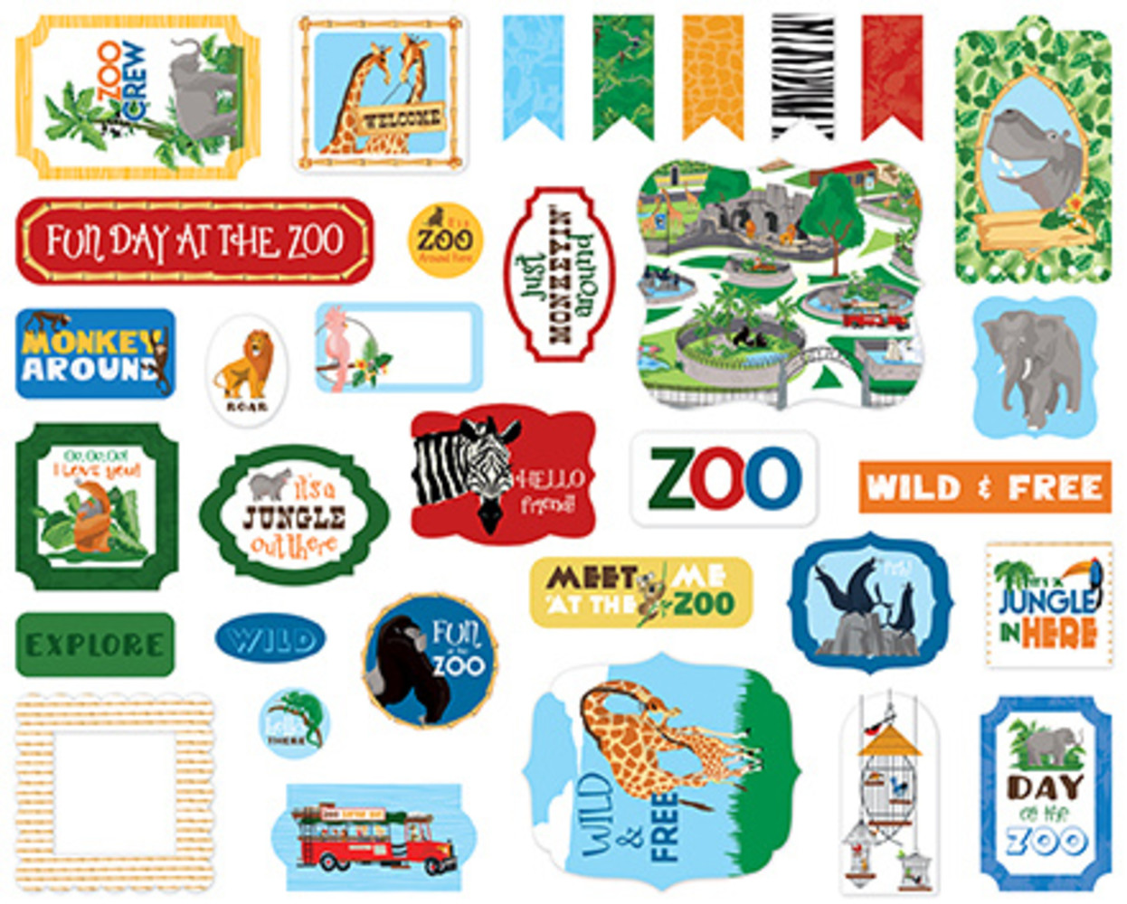 Carta Bella Zoo Adventure Ephemera (CBZA128024) (OUTLET)
