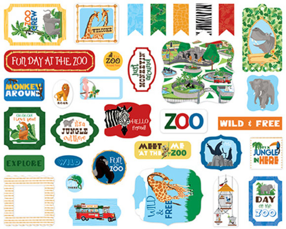 Carta Bella Zoo Adventure Ephemera (CBZA128024) (OUTLET)