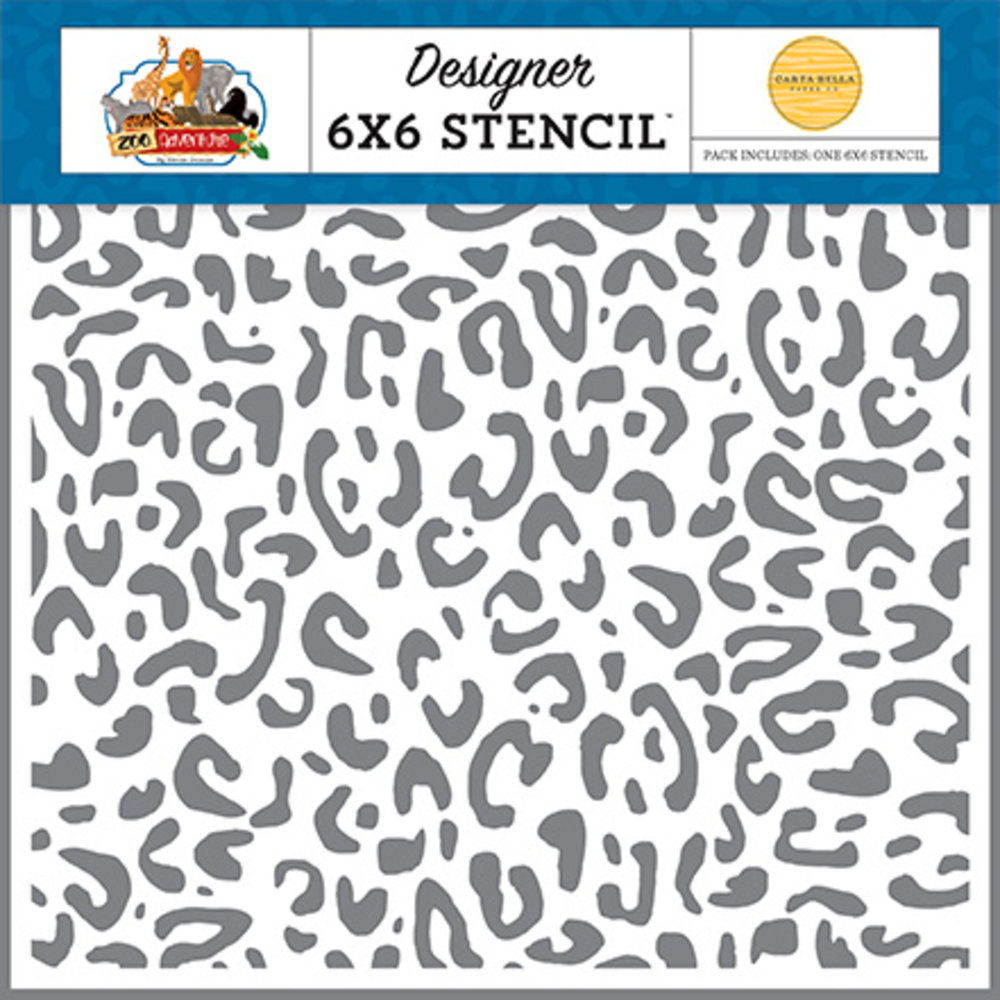 Carta Bella Cheetah 6x6 Inch Stencil (CBZA128034) (OUTLET)