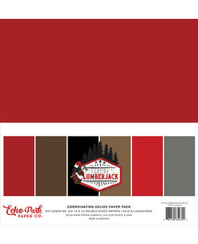 Echo Park Let's Lumberjack 12x12 Inch Coordinating Solids Paper Pack (LU255015) (DISCONTINUED) Echo Park Let's Lumberjack 12x12 Inch Coordinating Solids Paper Pack (LU255015) (DISCONTINUED)