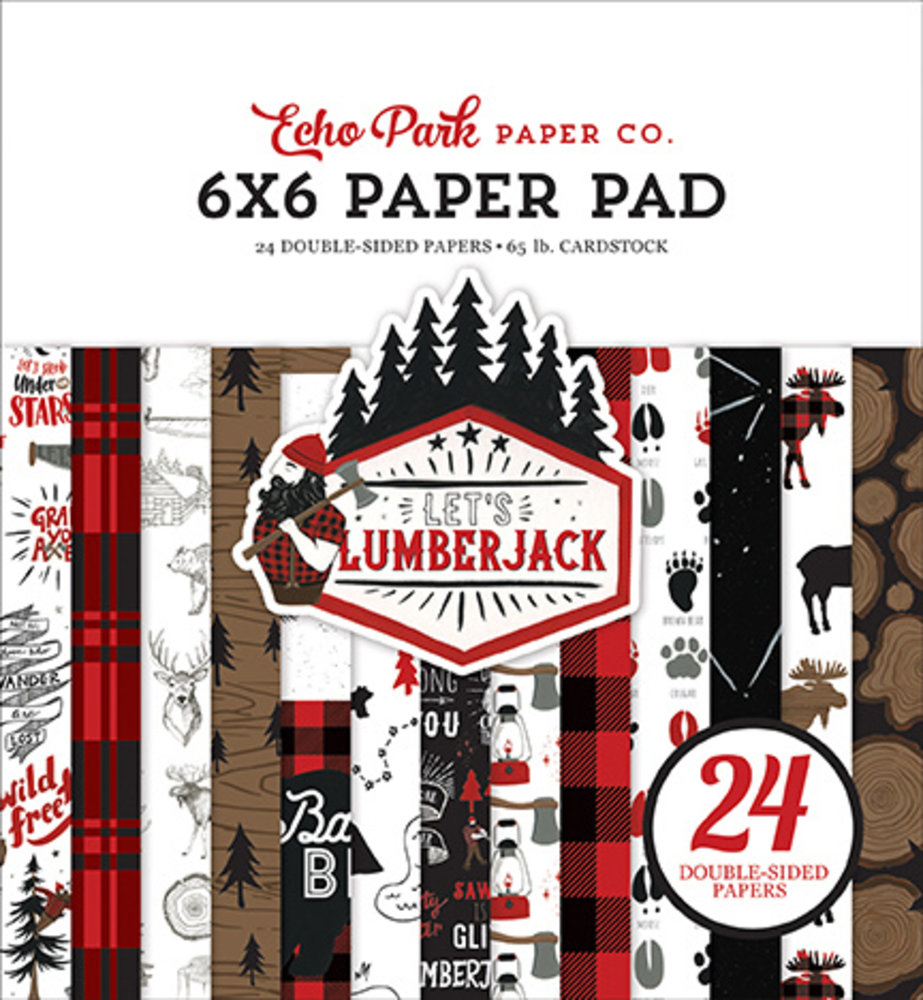 Echo Park Let's Lumberjack 6x6 Inch Paper Pad (LU225023) (DISCONTINUED) Echo Park Let's Lumberjack 6x6 Inch Paper Pad (LU225023) (DISCONTINUED)