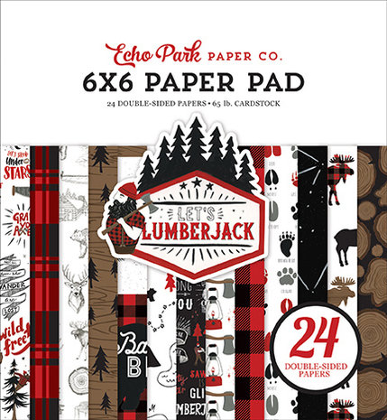 Echo Park Let's Lumberjack 6x6 Inch Paper Pad (LU225023) (DISCONTINUED) Echo Park Let's Lumberjack 6x6 Inch Paper Pad (LU225023) (DISCONTINUED)