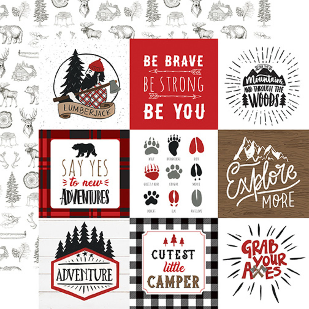 Echo Park Let's Lumberjack 6x6 Inch Paper Pad (LU225023) (DISCONTINUED) Echo Park Let's Lumberjack 6x6 Inch Paper Pad (LU225023) (DISCONTINUED)