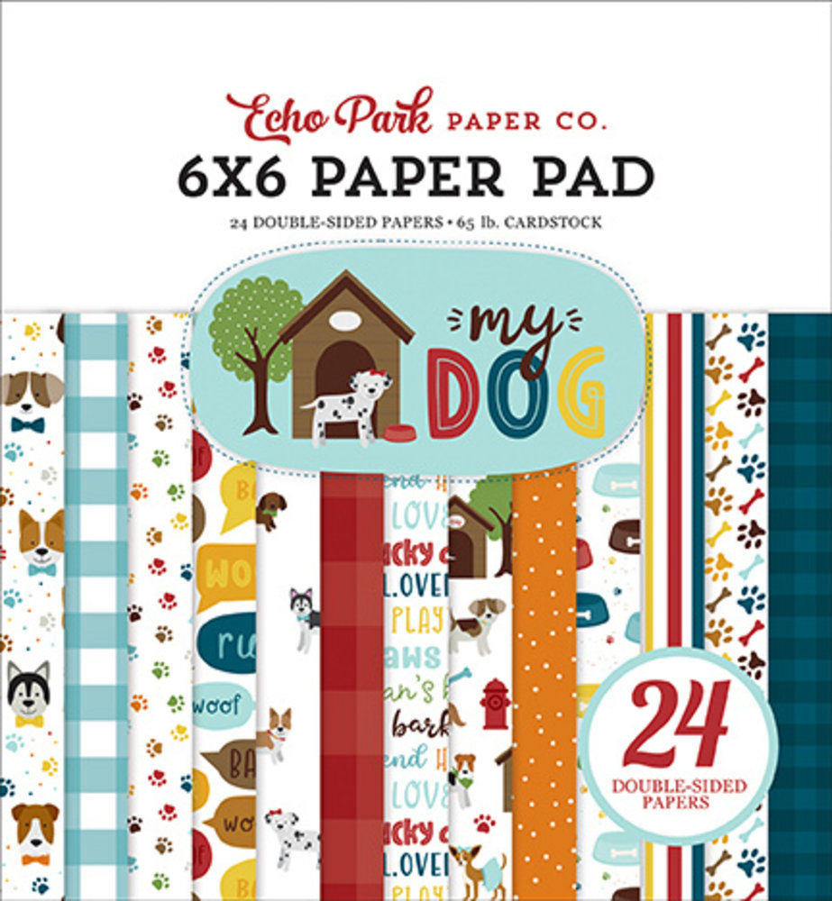 Echo Park My Dog 6x6 Inch Paper Pad (MD226023) (DISCONTINUED) Echo Park My Dog 6x6 Inch Paper Pad (MD226023) (DISCONTINUED)