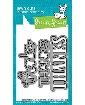 Lawn Fawn Thanks Thanks Thanks Dies (LF2406) (DISCONTINUED)