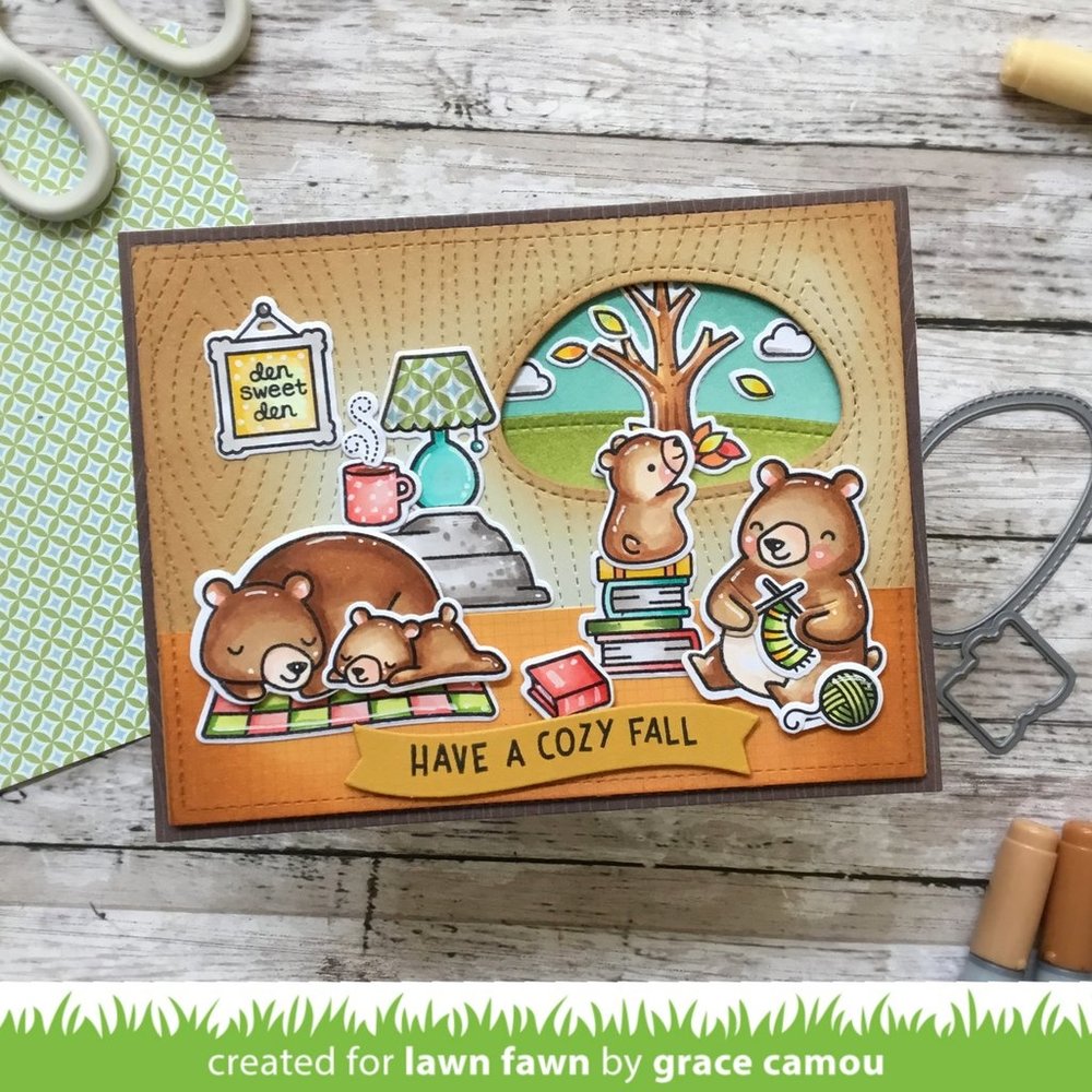 Lawn Fawn Den Sweet Den Clear Stamps (LF2409) (DISCONTINUED)