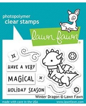Lawn Fawn Winter Dragon Clear Stamps (LF2425) (OUTLET)