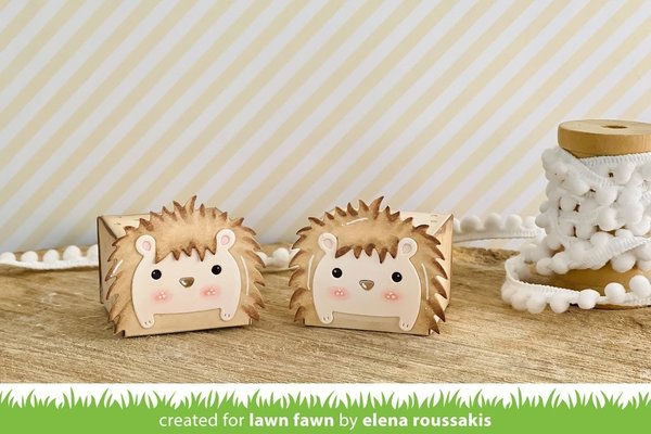 Lawn Fawn Tiny Gift Box Hedgehog Add-On Dies (LF2439) (OUTLET)