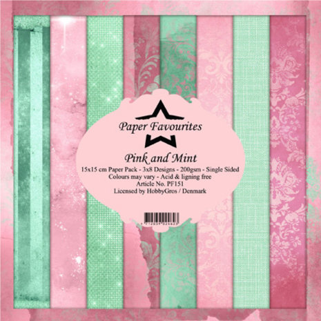 Paper Favourites Pink and Mint 6x6 Inch Paper Pack (PF151) (DISCONTINUED) Paper Favourites Pink and Mint 6x6 Inch Paper Pack (PF151) (DISCONTINUED)