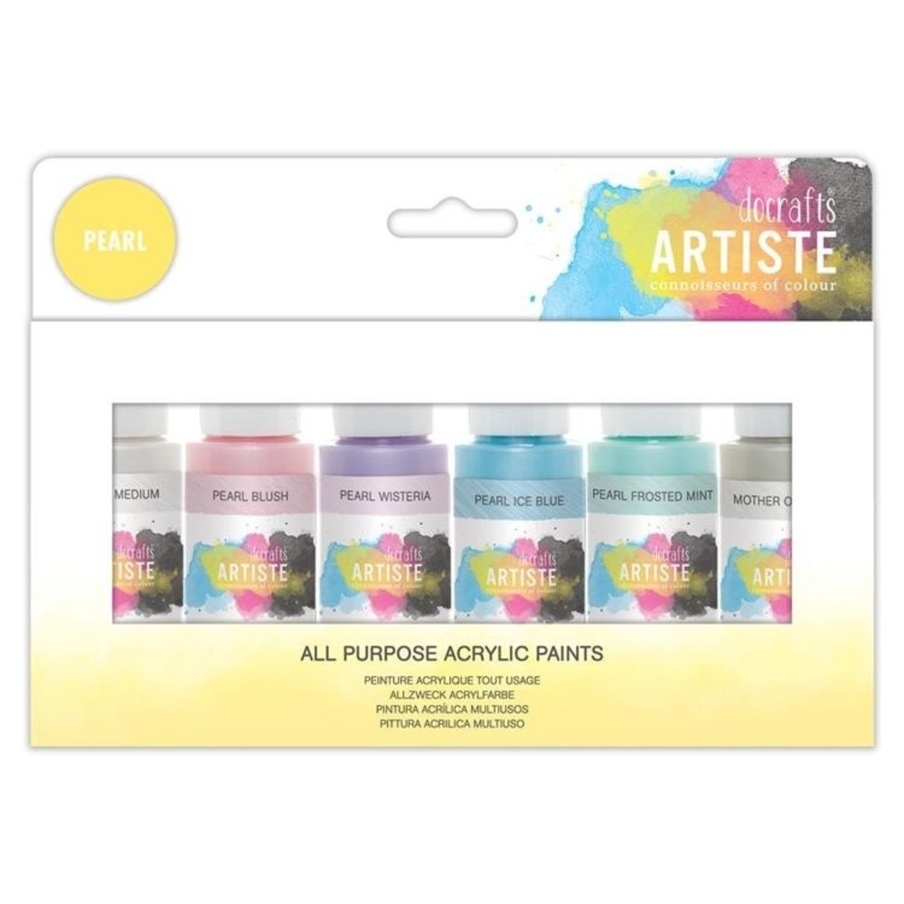 Docrafts Artiste Acrylic Paint Pack 6x59ml Pearl (DOA 763292) (DISCONTINUED) Docrafts Artiste Acrylic Paint Pack 6x59ml Pearl (DOA 763292) (DISCONTINUED)