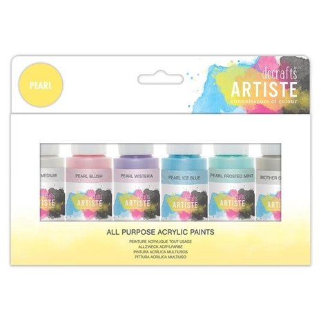 Docrafts Artiste Acrylic Paint Pack 6x59ml Pearl (DOA 763292) (DISCONTINUED) Docrafts Artiste Acrylic Paint Pack 6x59ml Pearl (DOA 763292) (DISCONTINUED)