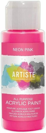 Docrafts Artiste Acrylic 59ml Neon Pink (DOA 766073)