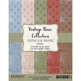 Reprint Flings & Music Vintage Basic Collection 6x6 Inch Paper Pack (RPP043) (DISCONTINUED)