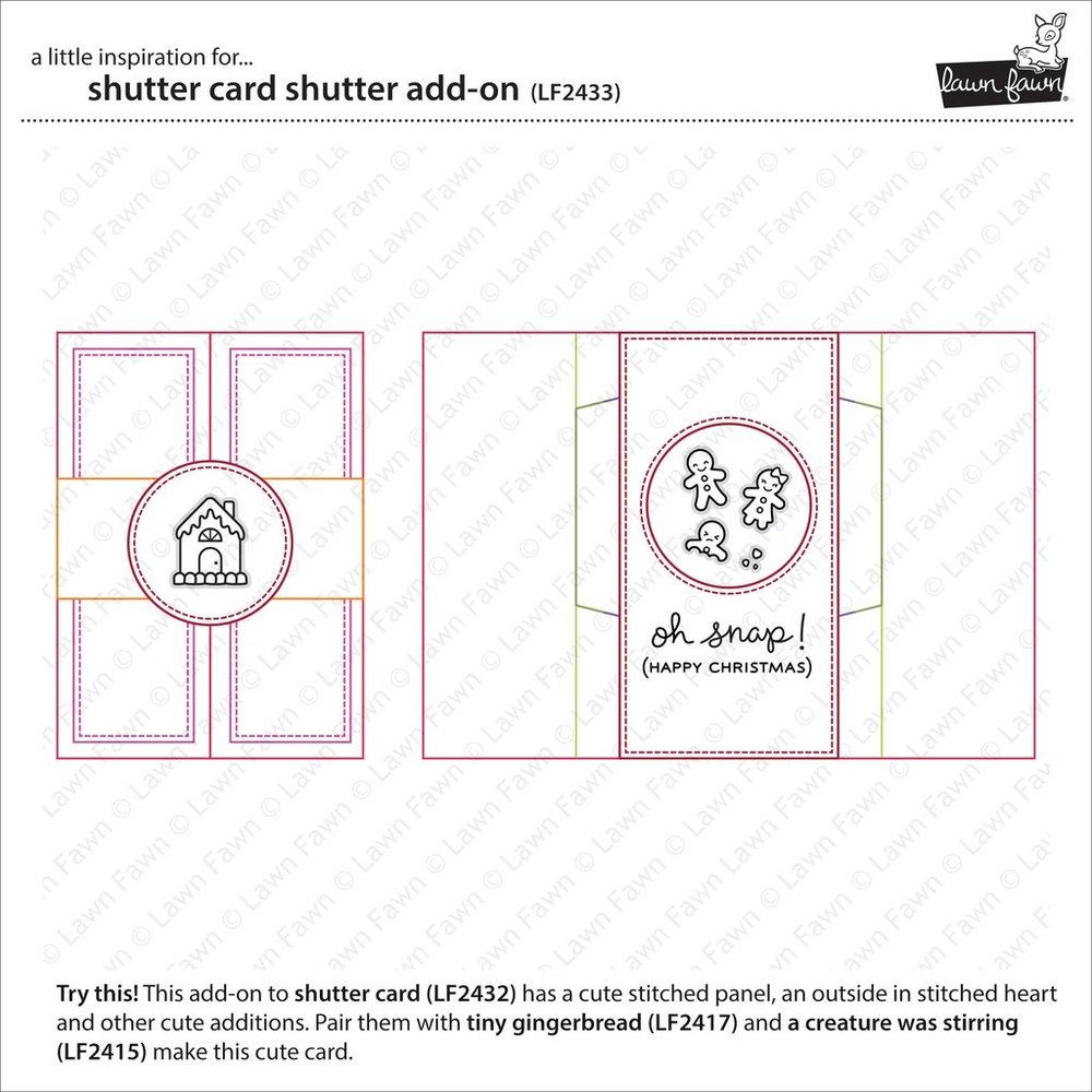 Lawn Fawn Shutter Card Add-On Dies (LF2433) (OUTLET) Lawn Fawn Shutter Card Add-On Dies (LF2433) (OUTLET)