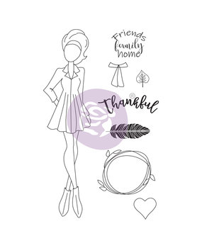 Prima Marketing Julie Nutting Doll Stamp Clair (913199) (DISCONTINUED)