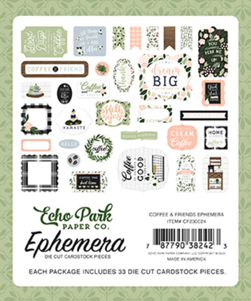 Echo Park Coffee & Friends Ephemera (CF230024) (DISCONTINUED)