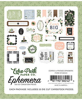 Echo Park Coffee & Friends Ephemera (CF230024) (OUTLET)