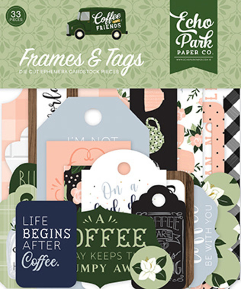 Echo Park Coffee & Friends Frames & Tags (CF230025) (DISCONTINUED) Echo Park Coffee & Friends Frames & Tags (CF230025) (DISCONTINUED)
