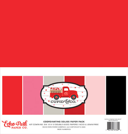 Echo Park Cupid & Co. 12x12 Inch Coordinating Solids Paper Pack (CUP227015) (DISCONTINUED) Echo Park Cupid & Co. 12x12 Inch Coordinating Solids Paper Pack (CUP227015) (DISCONTINUED)