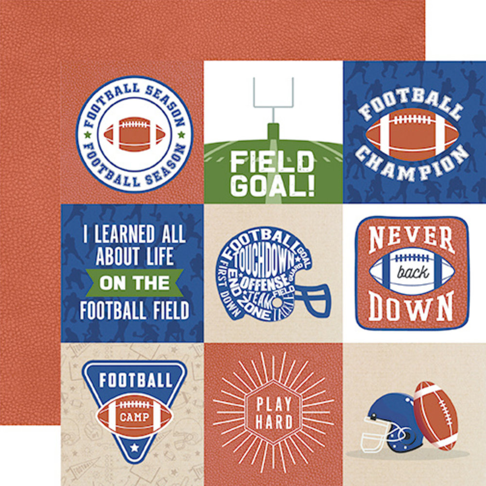 Echo Park Football 6x6 Inch Paper Pad (FO228023) (DISCONTINUED) Echo Park Football 6x6 Inch Paper Pad (FO228023) (DISCONTINUED)