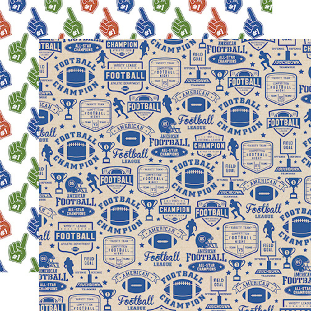 Echo Park Football 6x6 Inch Paper Pad (FO228023) (OUTLET)