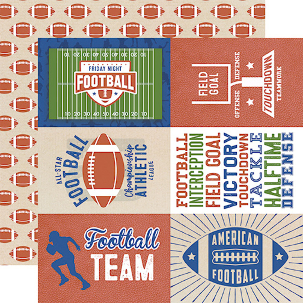 Echo Park Football 6x6 Inch Paper Pad (FO228023) (DISCONTINUED) Echo Park Football 6x6 Inch Paper Pad (FO228023) (DISCONTINUED)
