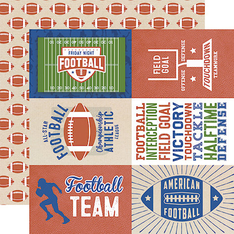 Echo Park Football 6x6 Inch Paper Pad (FO228023) (OUTLET)