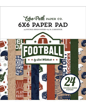 Echo Park Football 6x6 Inch Paper Pad (FO228023) (DISCONTINUED) Echo Park Football 6x6 Inch Paper Pad (FO228023) (DISCONTINUED)