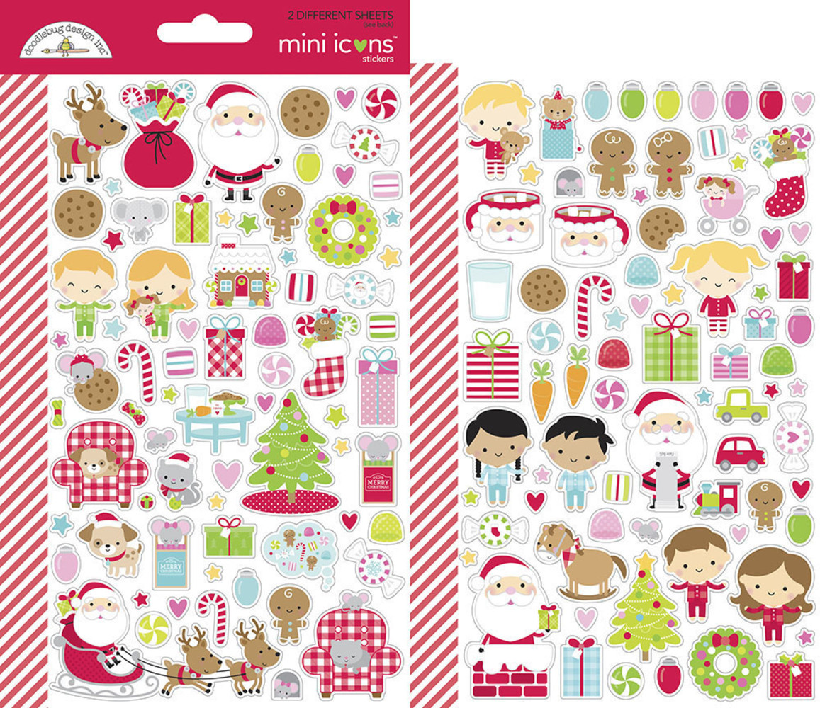Doodlebug Design Night Before Christmas Mini Icons Sticker (7049) (DISCONTINUED)