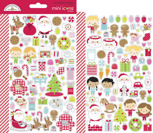 Doodlebug Design Night Before Christmas Mini Icons Sticker (7049) (DISCONTINUED)