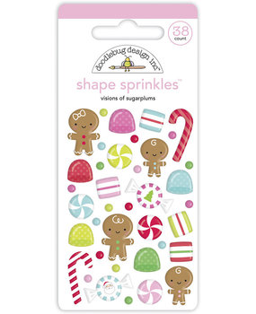 Doodlebug Design Visions of Sugarplums Shape Sprinkles (6943) (DISCONTINUED)