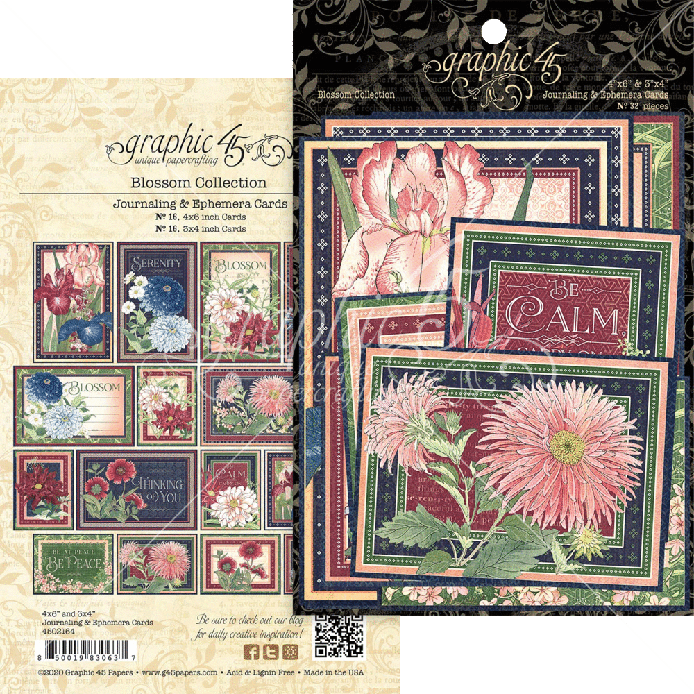 Graphic 45 Blossom Ephemera & Journaling Cards (4502164) (OUTLET)