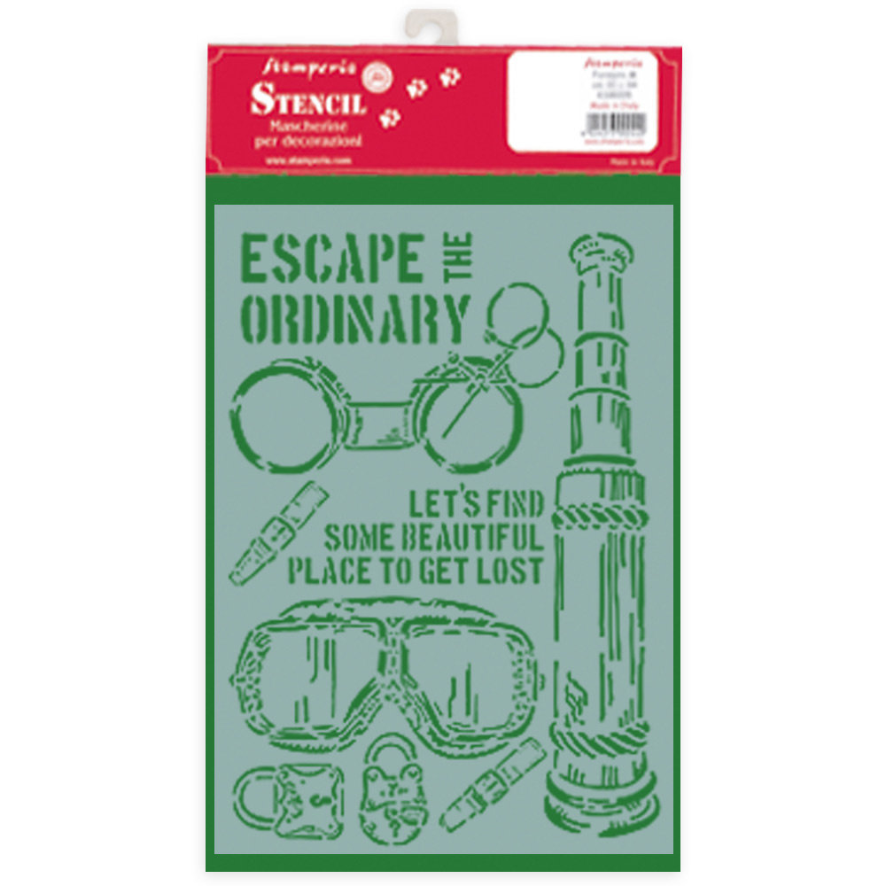 Stamperia Stencil A4 Lady Vagabond Escape the Ordinary (KSG456) (DISCONTINUED)