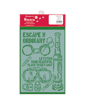Stamperia Stencil A4 Lady Vagabond Escape the Ordinary (KSG456) (DISCONTINUED)