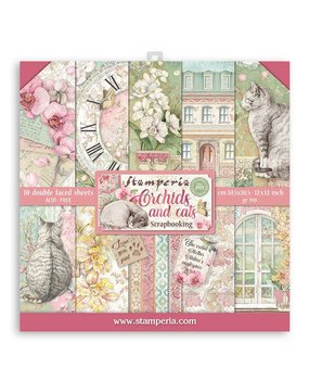 Stamperia Orchids and Cats 12x12 Inch Paper Pack (SBBL81)
