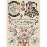 Stamperia Colored Wooden Shapes A5 Sir Vagabond Travel Journal (KLSP085) (DISCONTINUED)