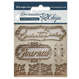 Stamperia Decorative Chips Secret Diary (SCB25) (DISCONTINUED)