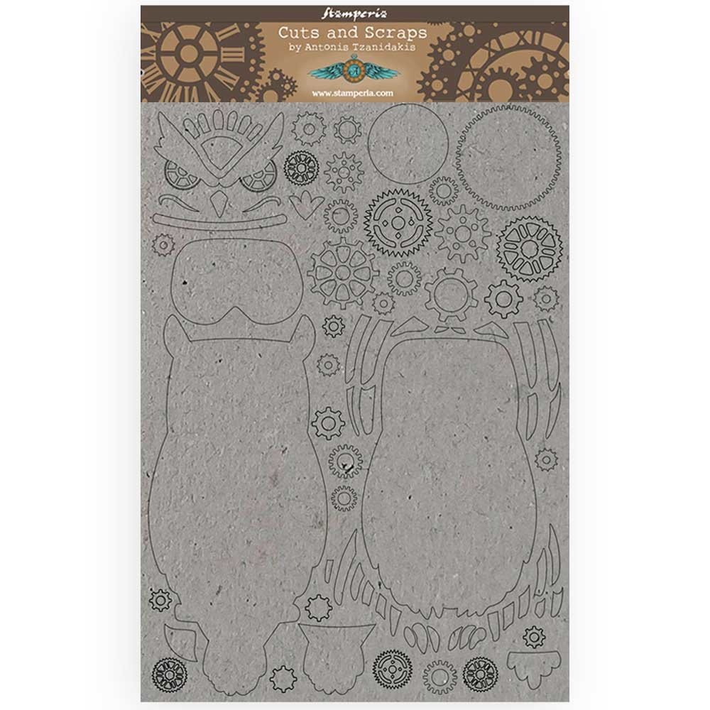 Stamperia Greyboard A4 Sir Vagabond Owl (KLSPDA417) (DISCONTINUED)