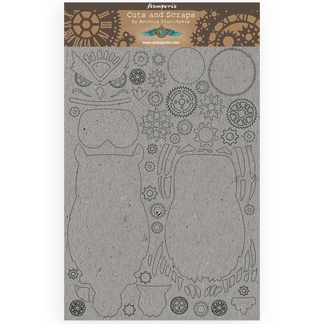 Stamperia Greyboard A4 Sir Vagabond Owl (KLSPDA417) (DISCONTINUED)