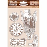 Stamperia Natural Rubber Stamp Lady Vagabond Flying Ship (WTKCC190) (DISCONTINUED)