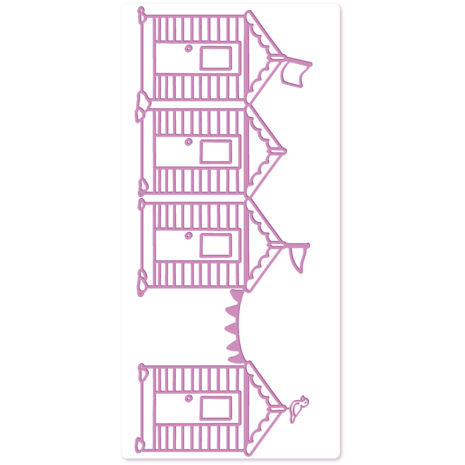 Gemini Best of British Beach Huts Embossing Folder (GEM-EF5-BOBBH) (DISCONTINUED)