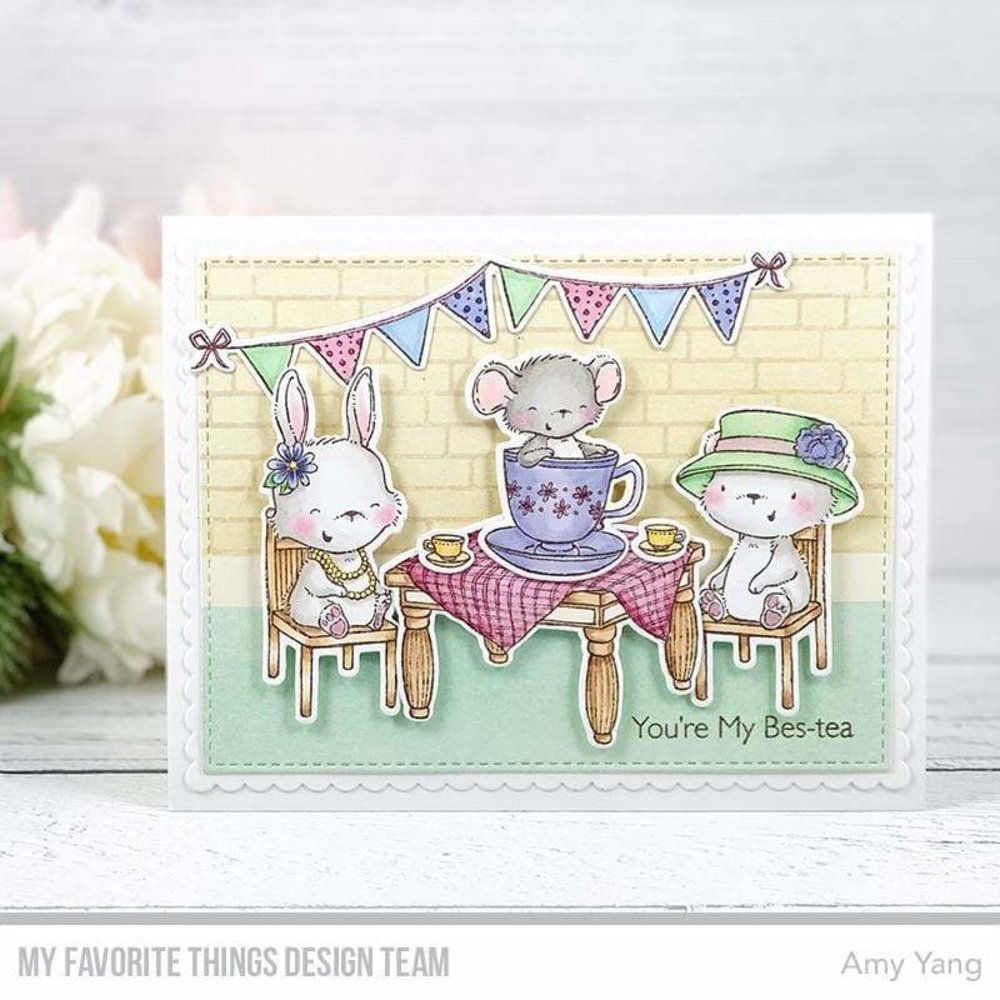 My Favorite Things English Brick Wall Background Rubber Stamp (BG-139) (OUTLET)