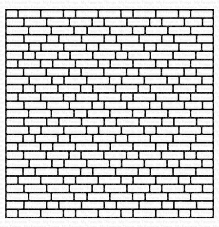My Favorite Things English Brick Wall Background Rubber Stamp (BG-139) (OUTLET)