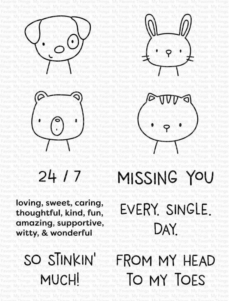 My Favorite Things Missing You Every Single Day Clear Stamps (CS-523) (OUTLET) My Favorite Things Missing You Every Single Day Clear Stamps (CS-523) (OUTLET)