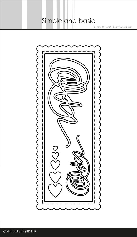 Simple and Basic Slimcard add-on Cutting die (SBD115) (DISCONTINUED)