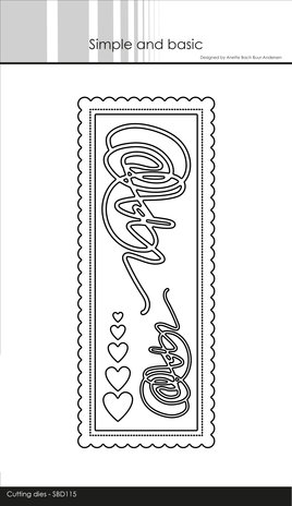 Simple and Basic Slimcard add-on Cutting die (SBD115) (DISCONTINUED)